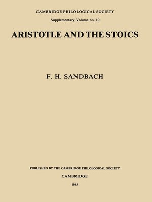 cover image of Aristotle and the Stoics